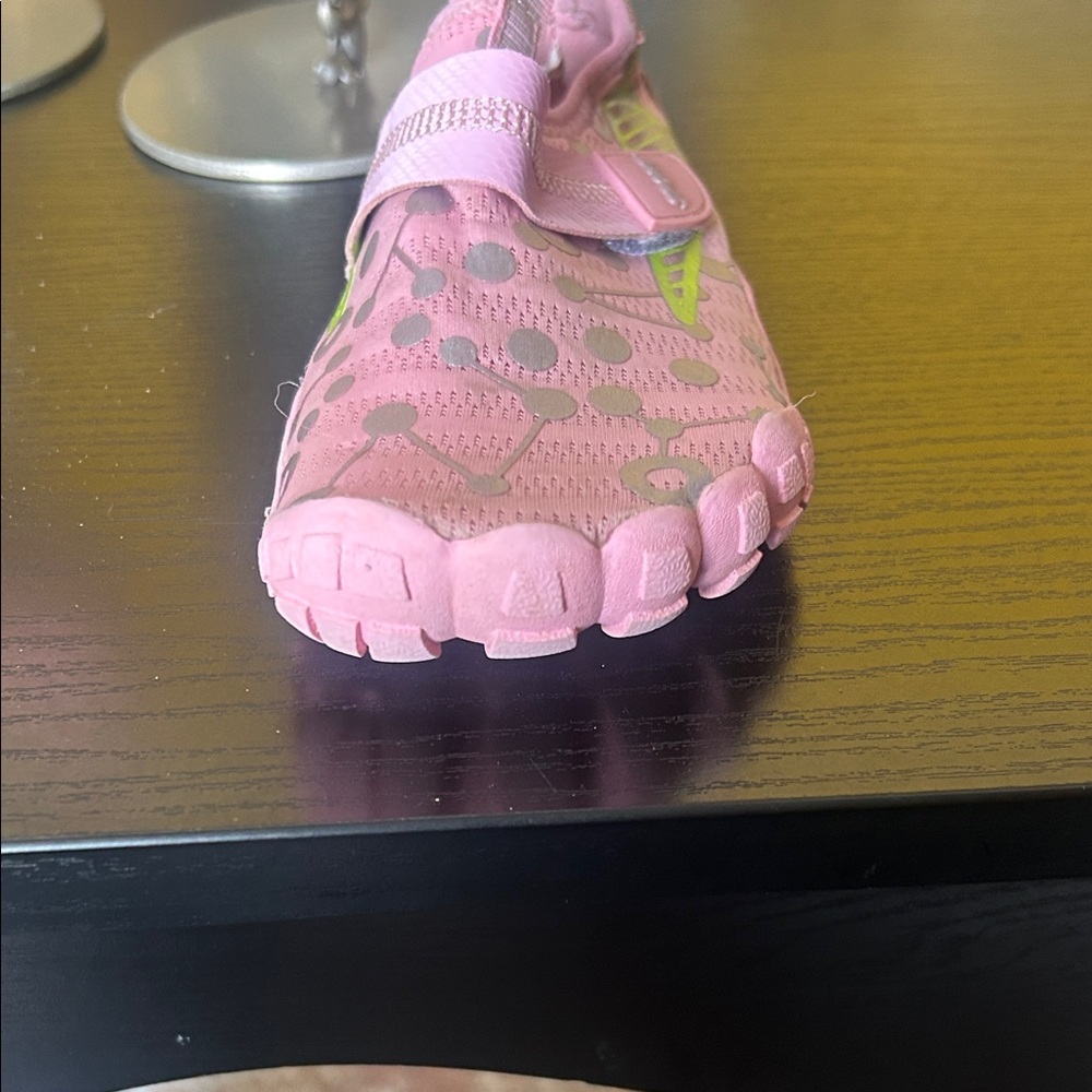 Kids Water Shoes - Pink with Neon green and silver Accents - Picture 8 of 14